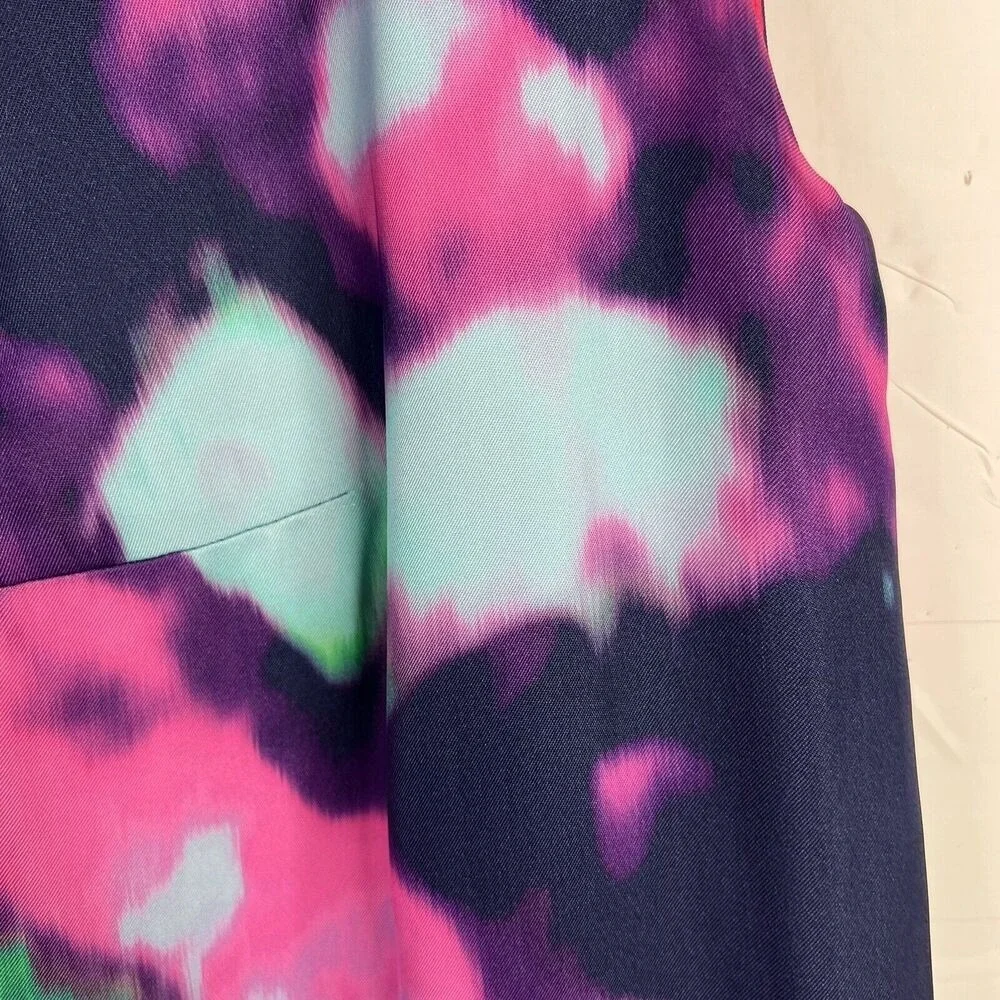 Kate Spade Size 2 Keri Shift Dress Watercolor Simply Cinema Pink Blue Sleeveless